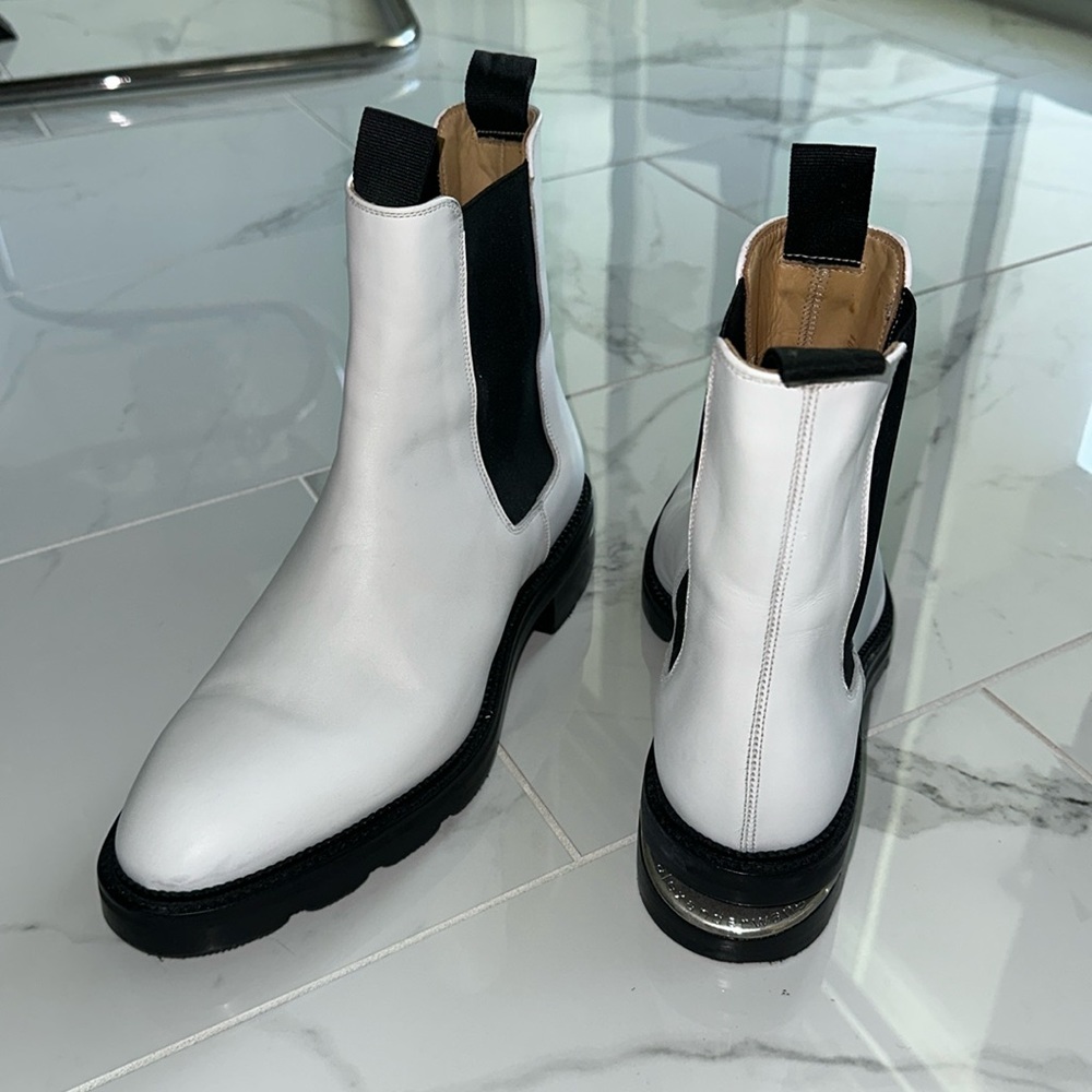 Alexander Wang Chelsea Boot Bootie White 10 Ankle